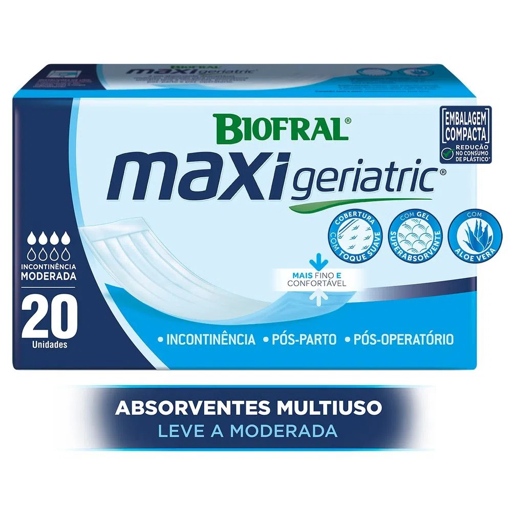 Absorvente Geriátrico Biofral Maxi Geriatric 20 Unidades