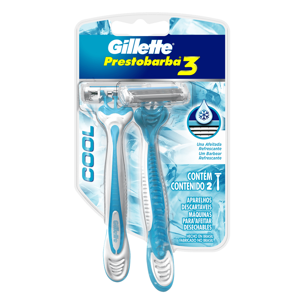 Aparelho De Barbear Gillette Prestobarba 3 Ice 2 Unidades