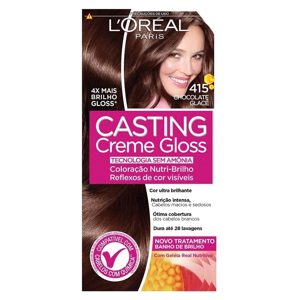 Tintura Semi-permanente Casting Creme Gloss De L'oréal Paris 415 Chocolate Glacê