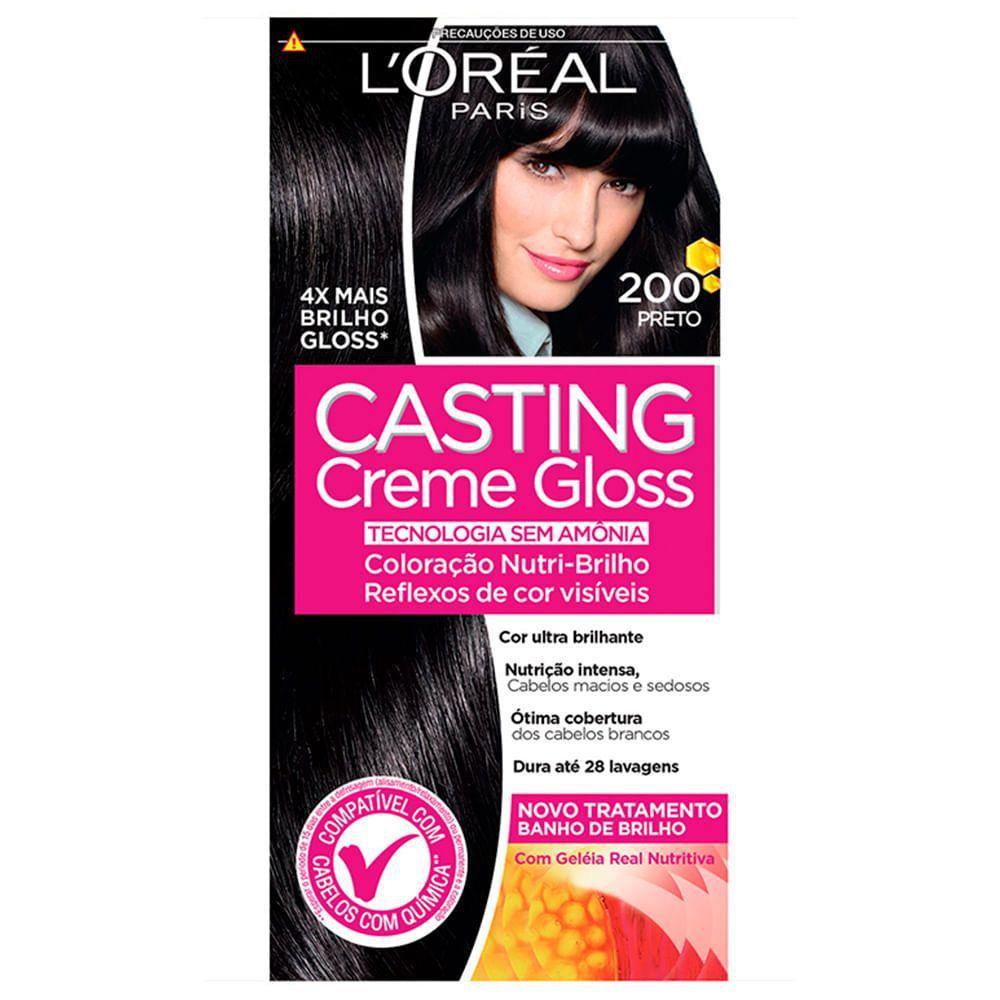 Tintura Semi-permanente Casting Creme Gloss De Loreal Paris 200 Preto