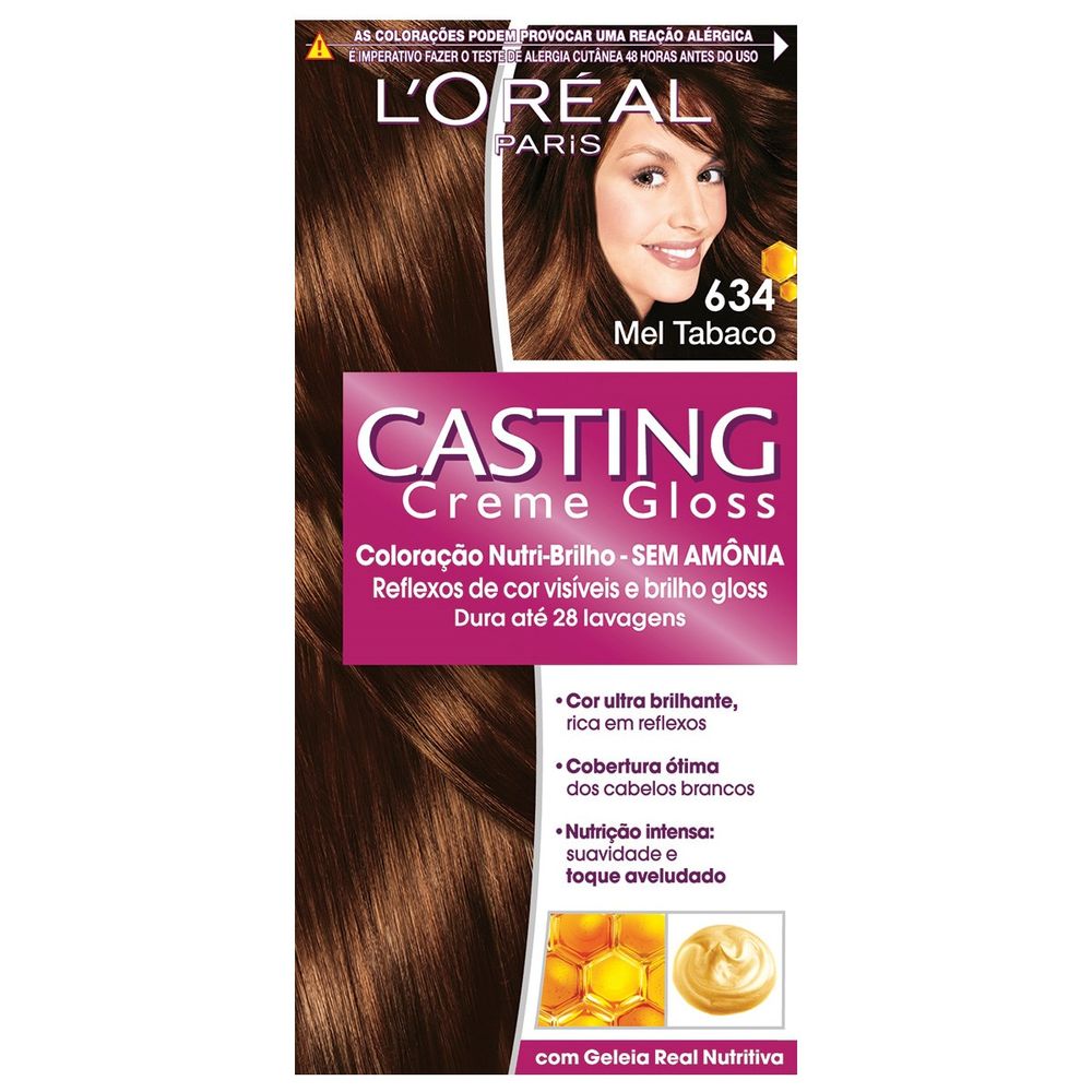 Tintura Semi-permanente Casting Creme Gloss De L'oréal Paris 634 Mel Tabaco