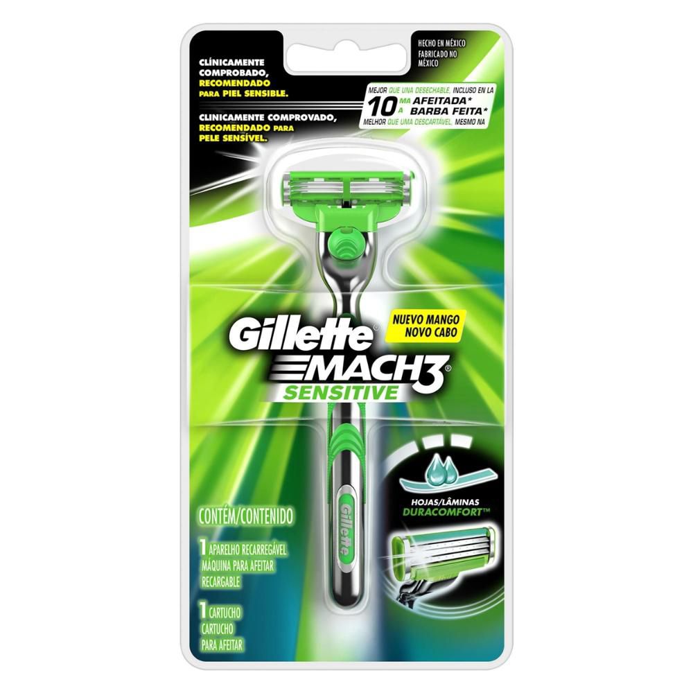 Aparelho De Barbear Gillette Mach3 Sensitive