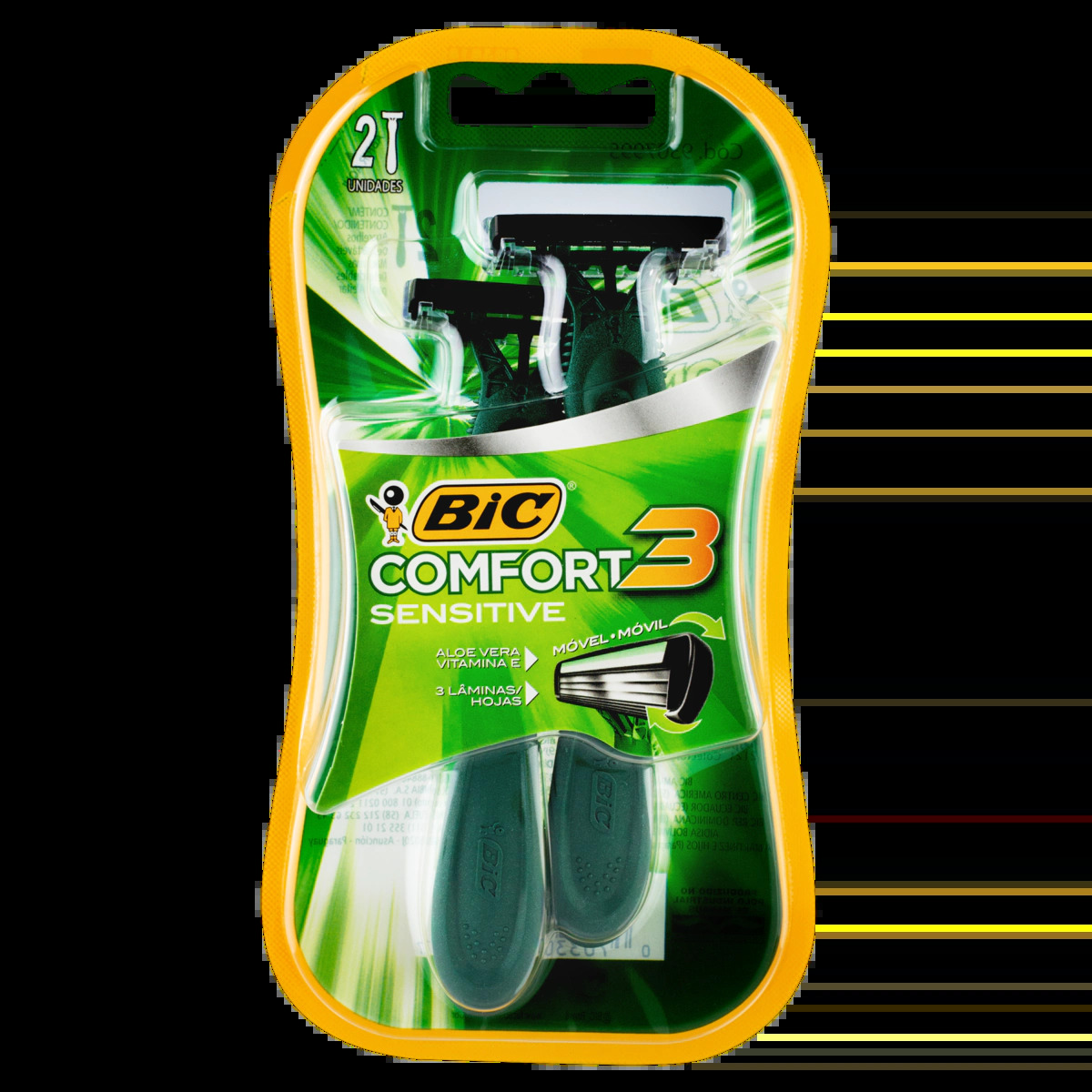 Aparelho de Barbear Bic Comfort 3 Pele Sensível 2 Unidades