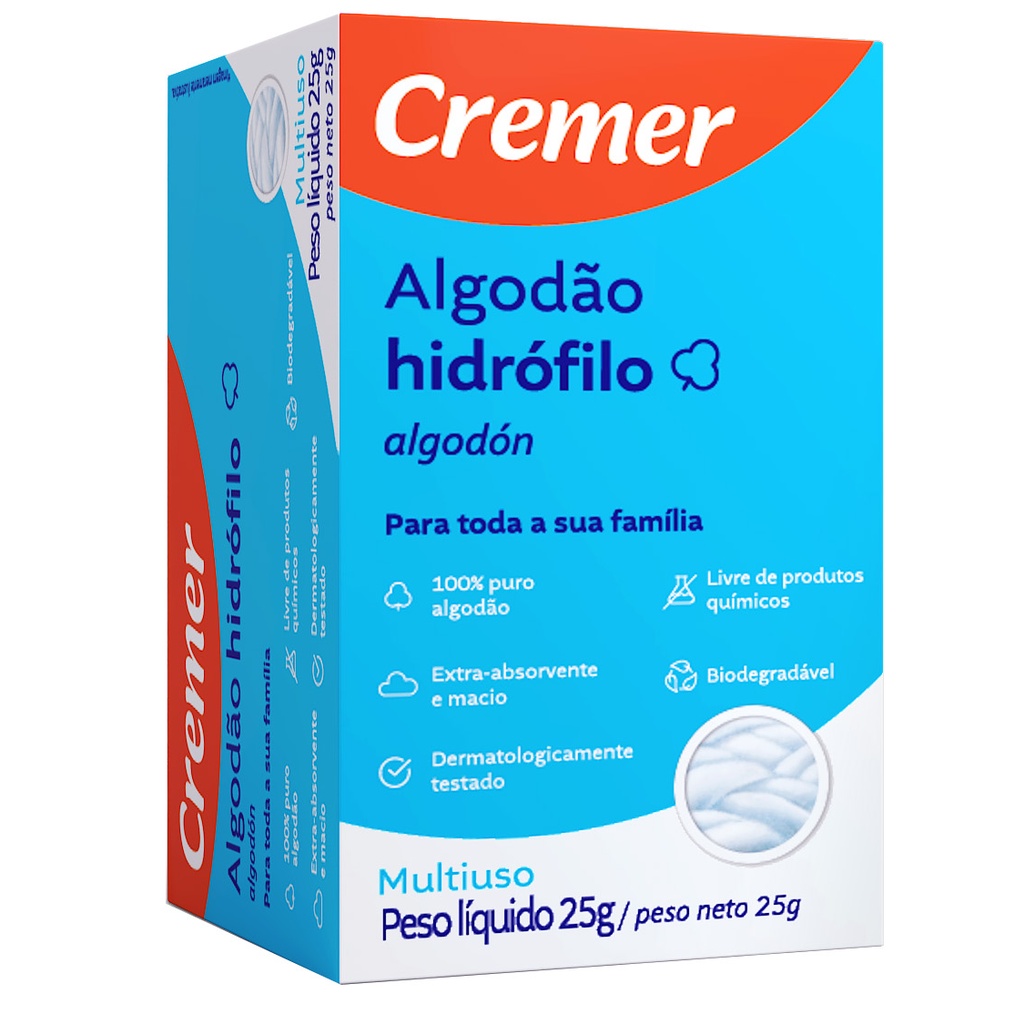 Algodão Hidrófilo Cremer 25g