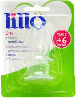 Bico Mamadeira Lillo Silicone Ortodôntico N2 2 Unidades 