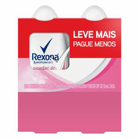 Kit Desodorante Rexona Powder Dry Roll-on 50ml Leve Mais Pague Menos 2