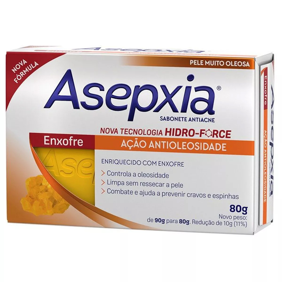 Sabonete Facial Asepxia Enxofre Antioleosidade 80g