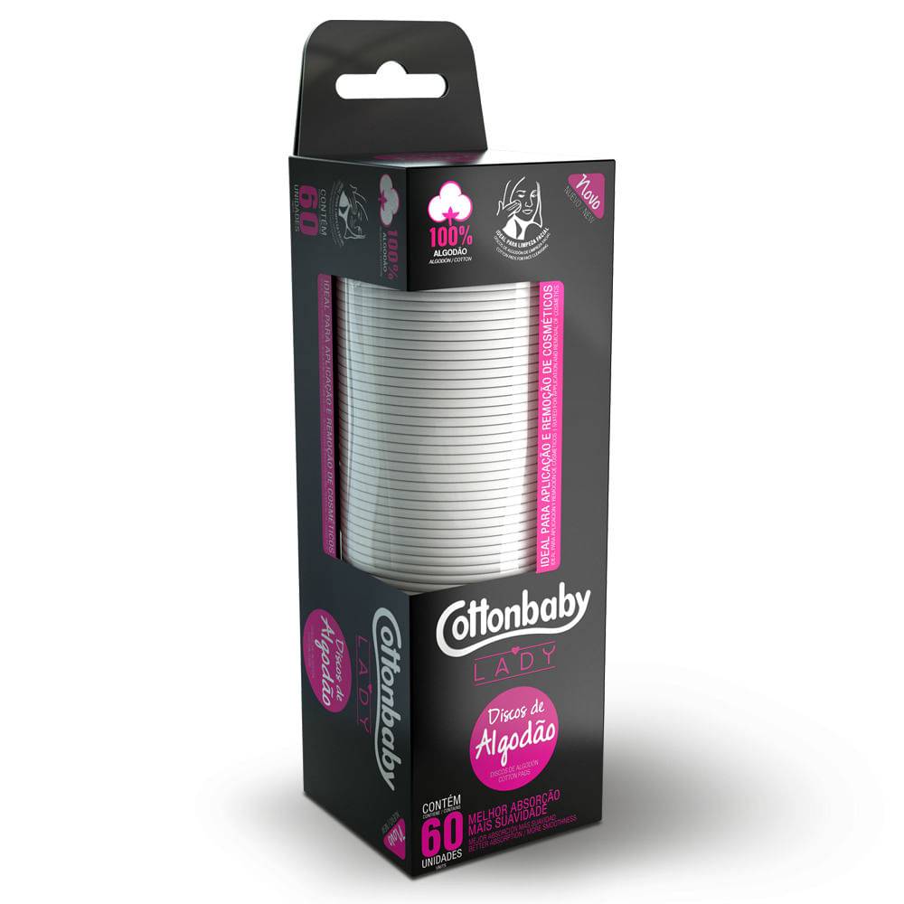 Algodão Em Disco Cottonbaby Lady 60 Unidades