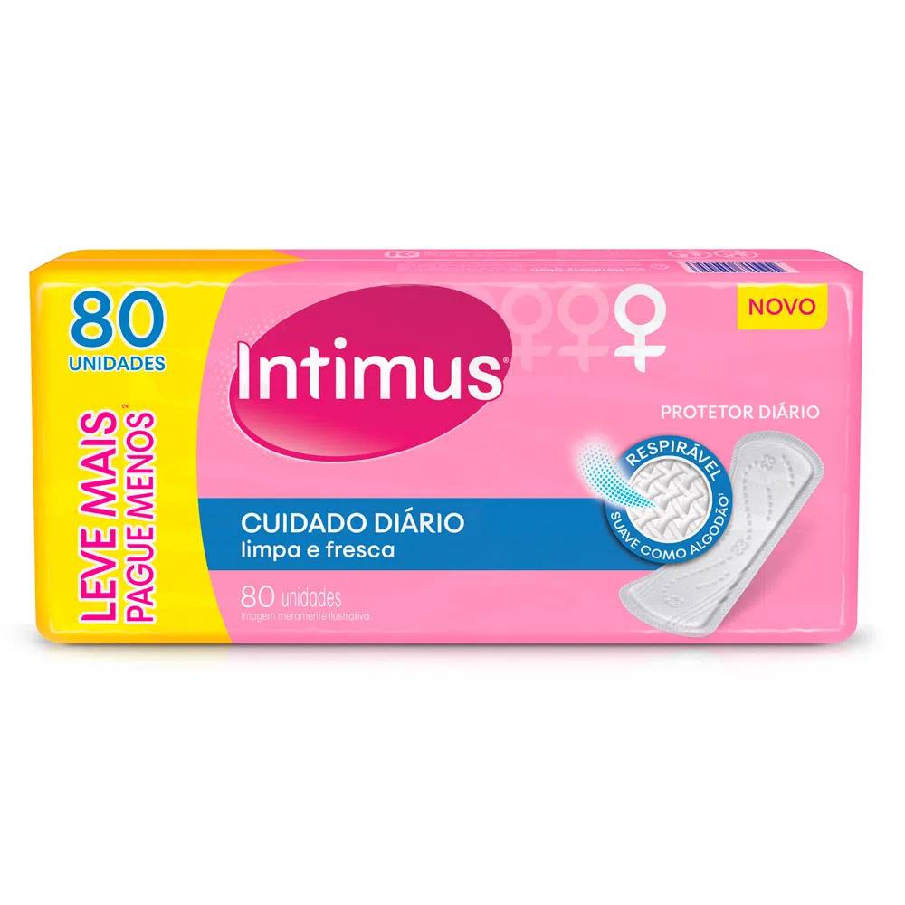 Protetor Diário Intimus Sem Perfume Leve 80 Pague 60