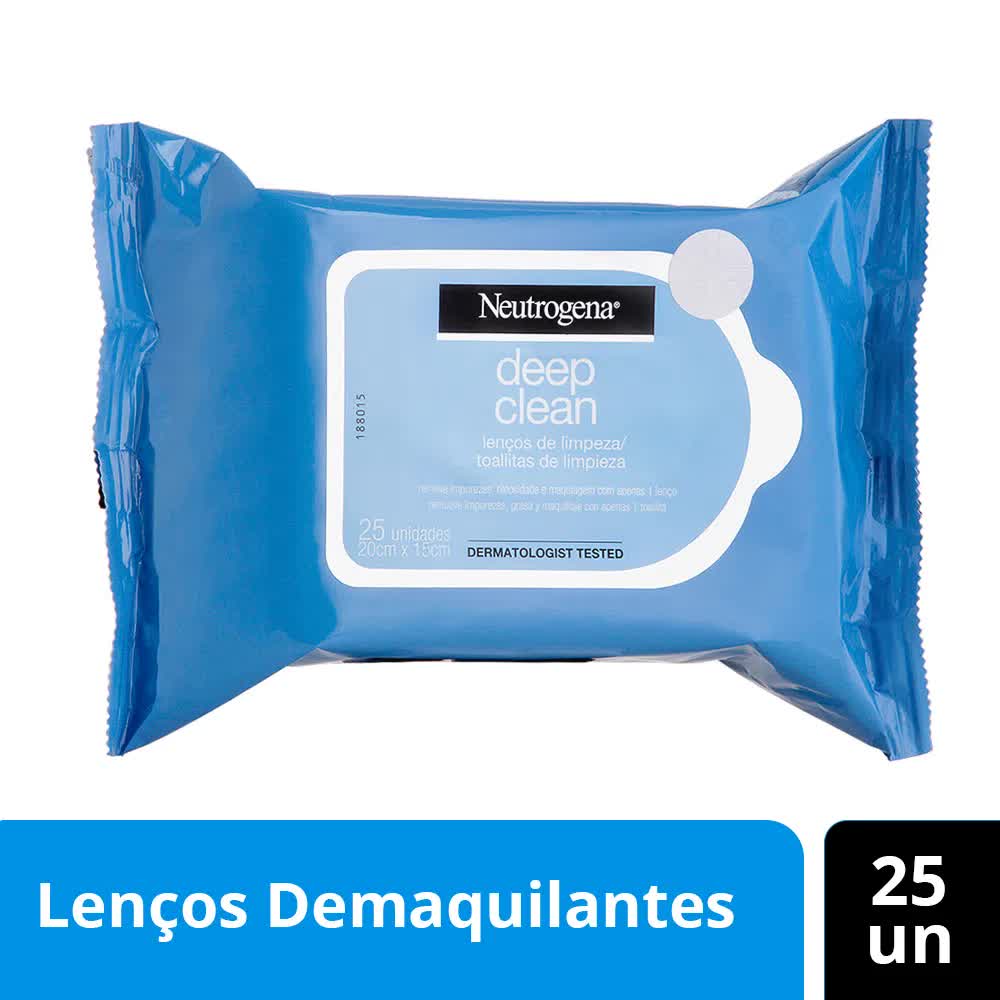 Lenços Demaquilantes Neutrogena Deep Clean 25 Unidades