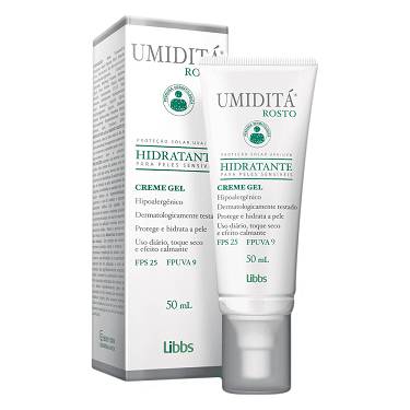 Umidita Rosto Creme Gel Fps25 50ml Pele Sensível