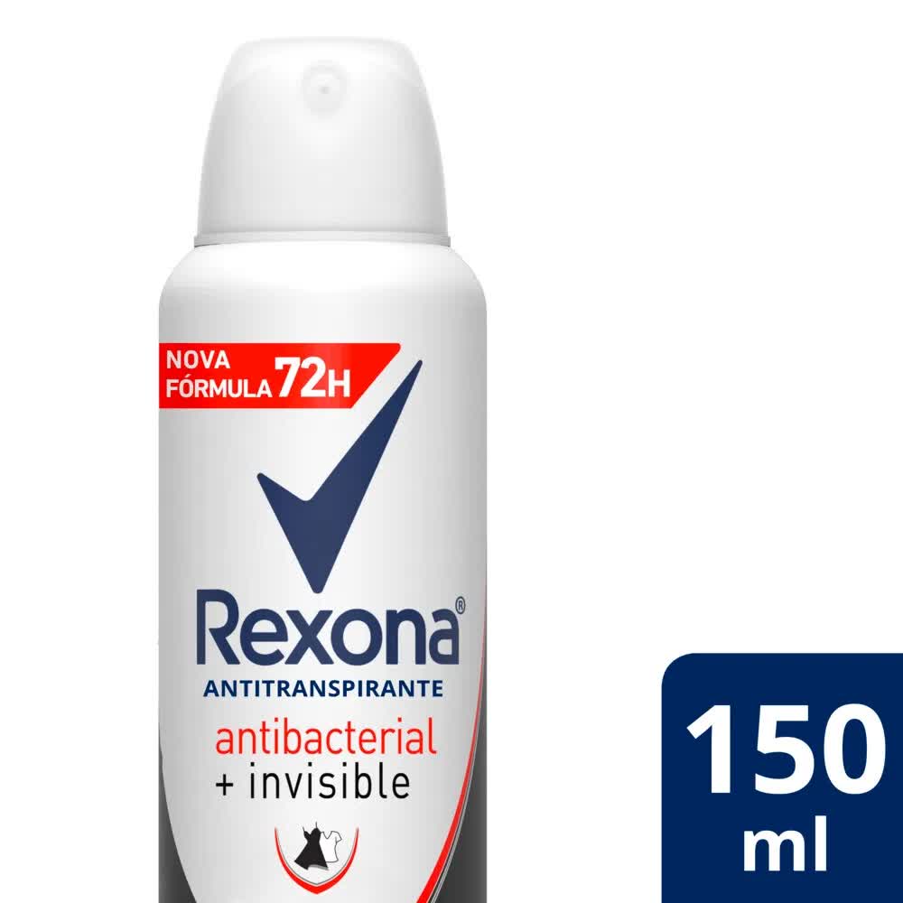 Desodorante Rexona Antibacterial + Invisible Aerosol 150ml
