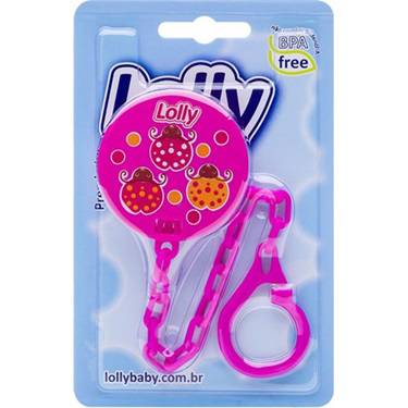 Prendedor Chupeta Lolly Zoo Rosa