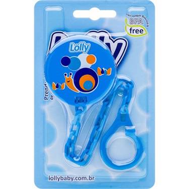 Prendedor Chupeta Lolly Zoo Azul 