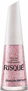 Esmalte Risqué Glitter Granulado Rose