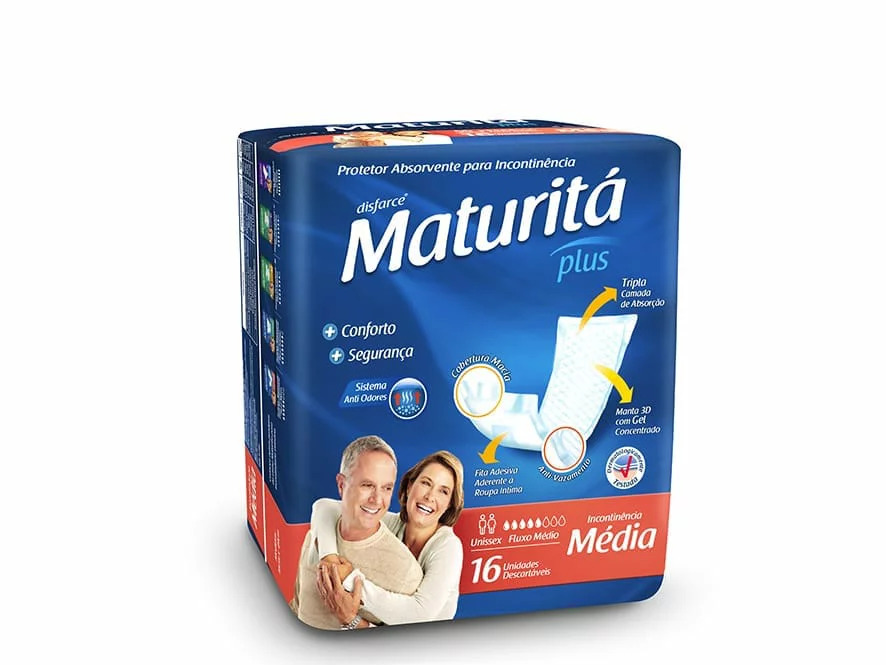Absorvente Geriátrico Maturitá Plus Incontinência Média 16 Unidades