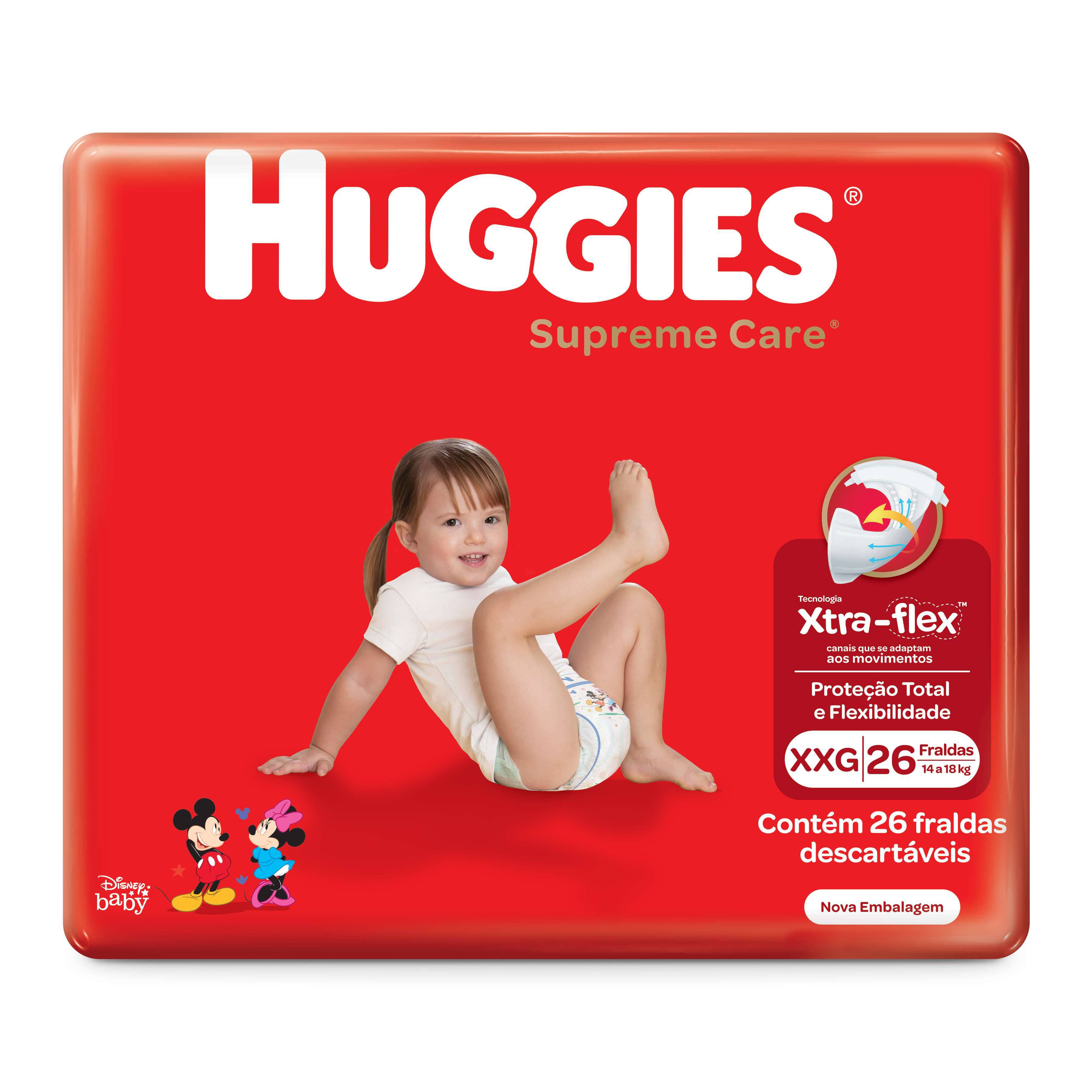 Fralda Huggies Supreme Care Mega XXG 26 Unidades