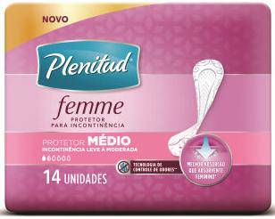 Absorvente Geriátrico Plenitud Femme Médio 14 Unidades