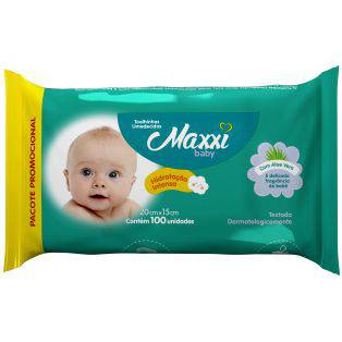 Toalhas Umedecidas Maxxi Baby 100 Unidades