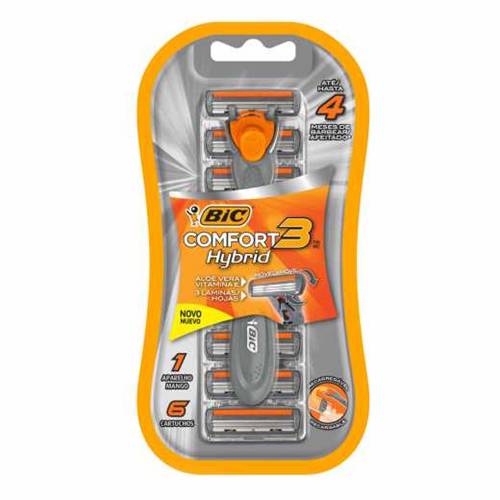 Aparelho de Barbear Bic Comfort 3 Hybrid 6 Laminas