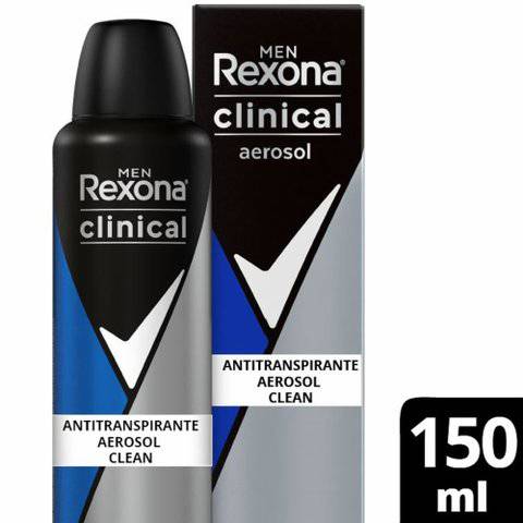 Desodorante Aerossol Rexona Clinical Clean Men 150ml