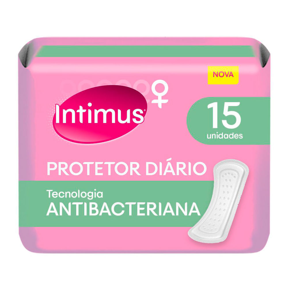 Protetor Diário Intimus Tecnologia Antibacteriana 15 Unidades