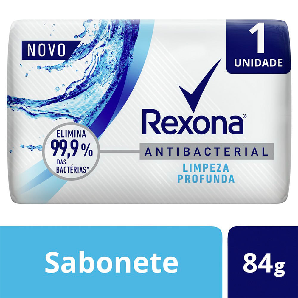 Sabonete Rexona Antibacterial Limpeza Profunda 84g