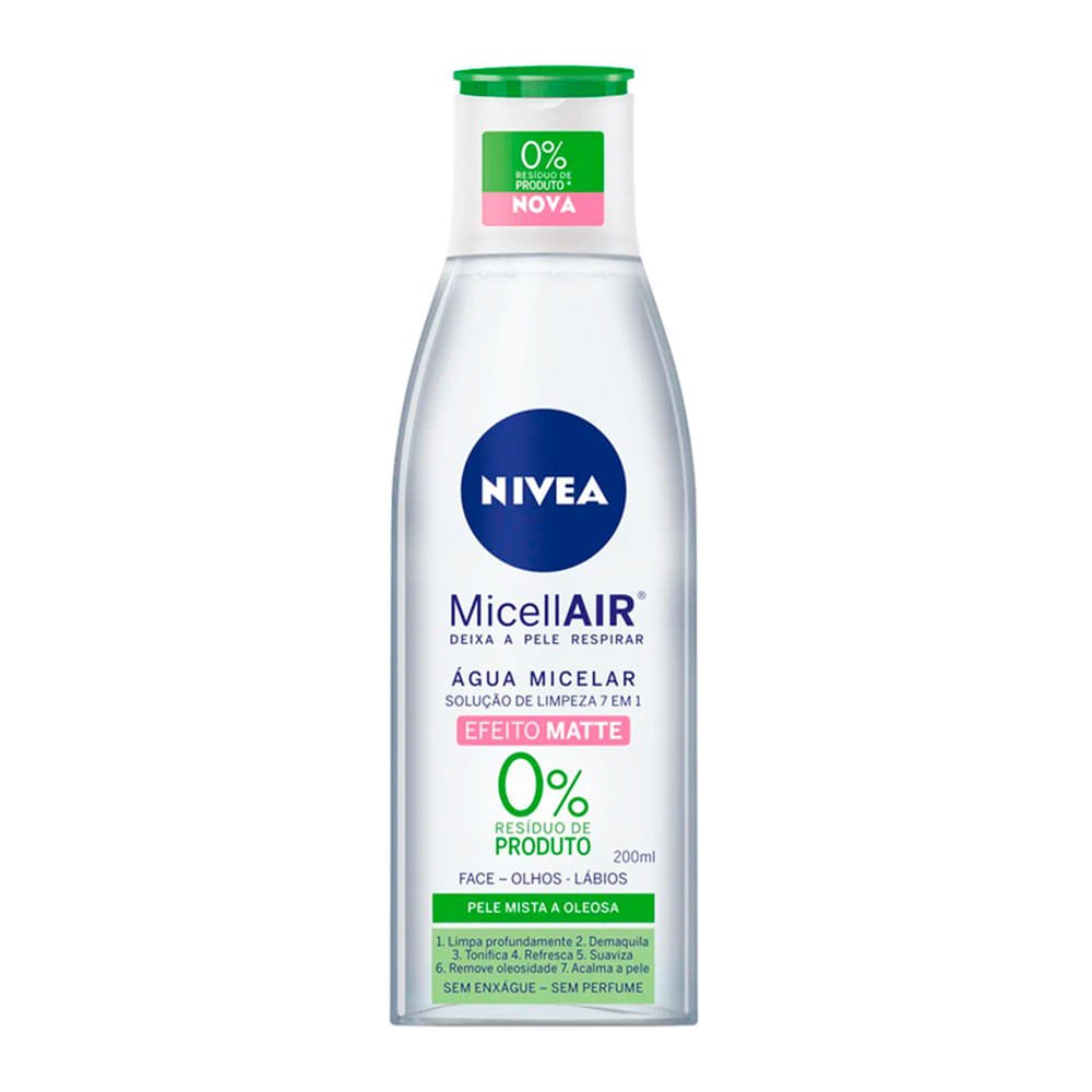 Água Micelar Nivea Micellair Efeito Matte 7 Em 1 200ml