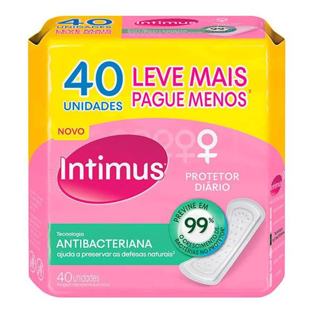 Protetor Diário Intimus Antibacteriana 40 Unidades