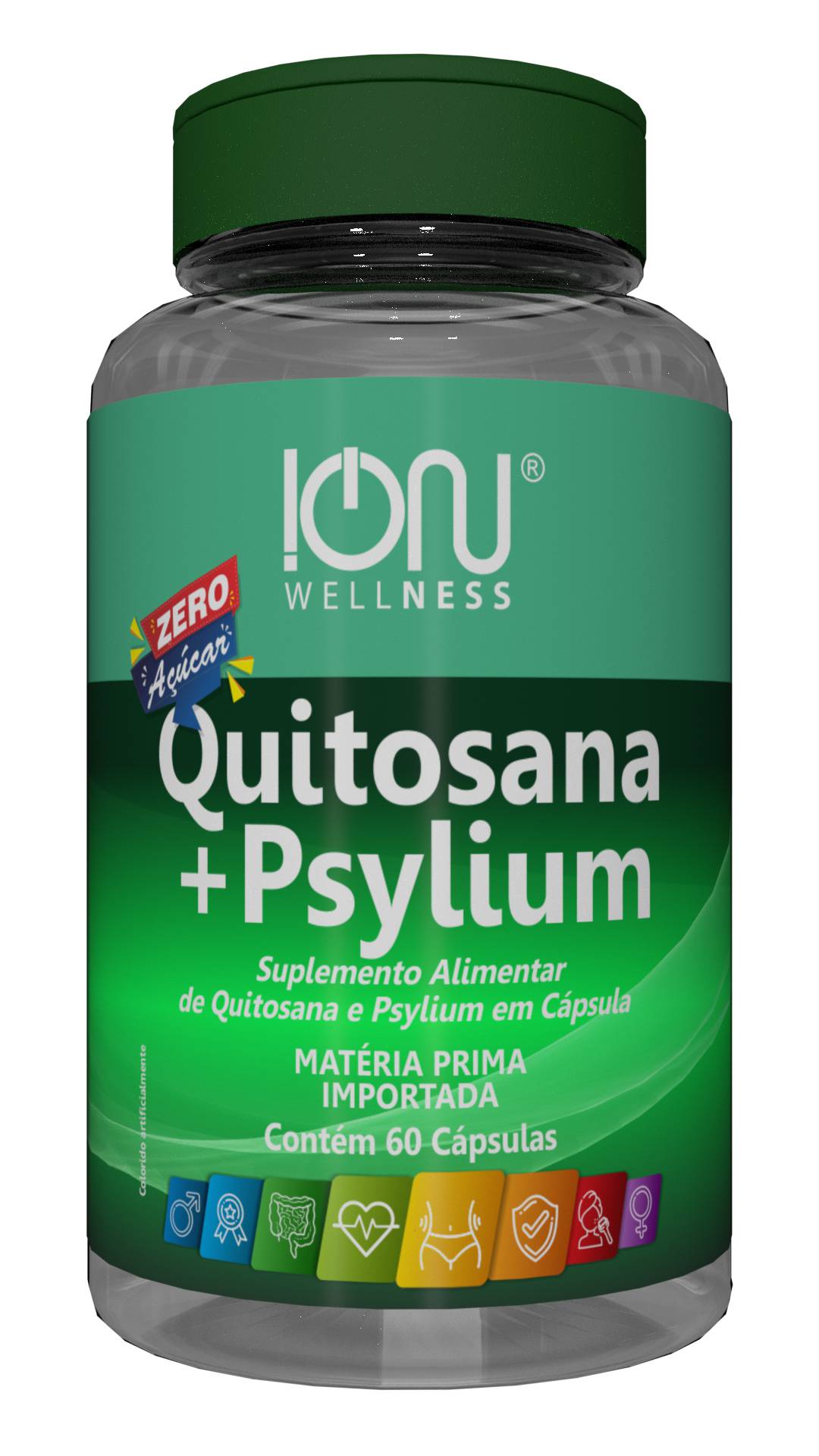 Quitosana + Psylium ION Wellness 60 cápsulas