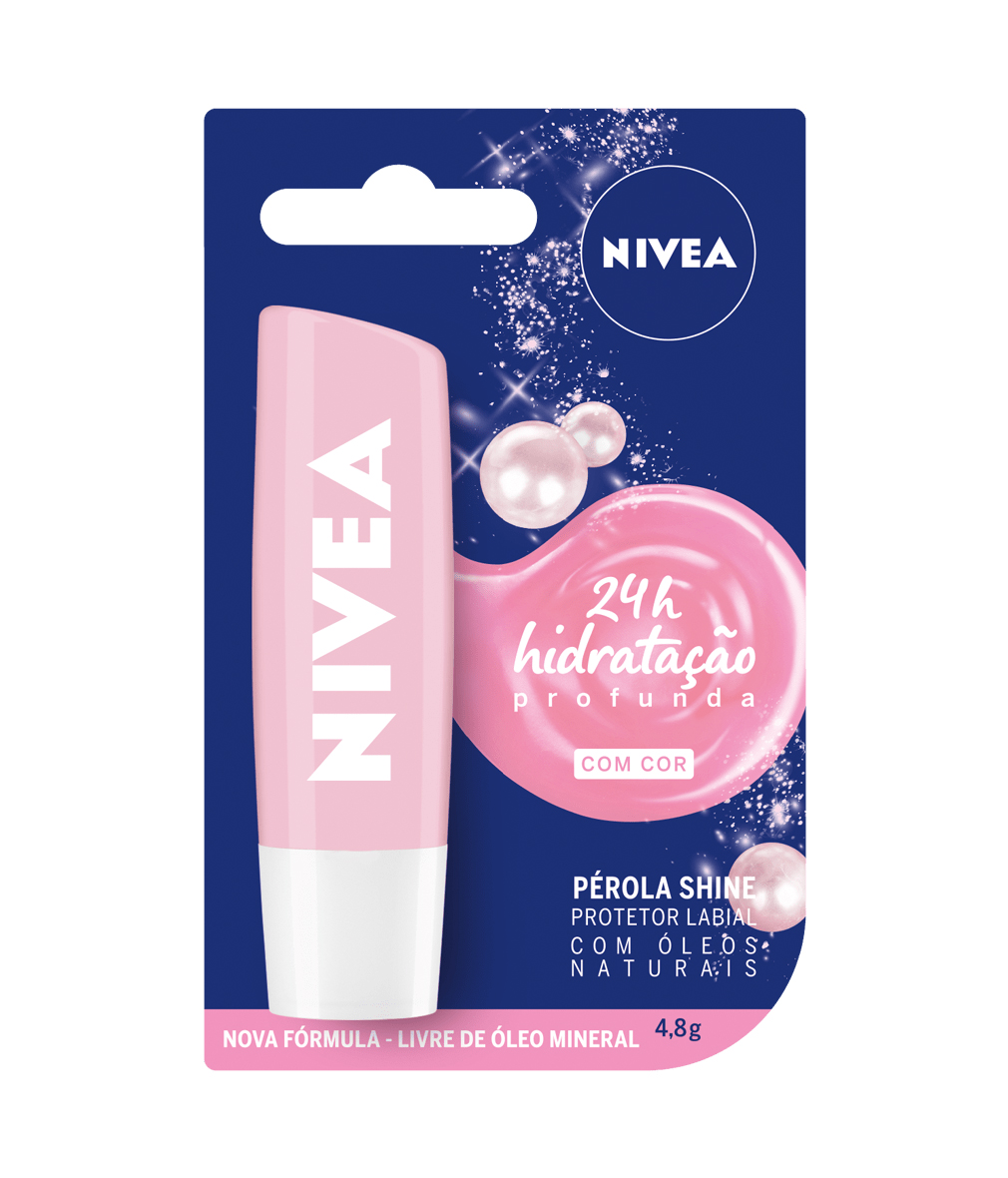 Protetor Labial Nivea Pérola Shine 4,8g