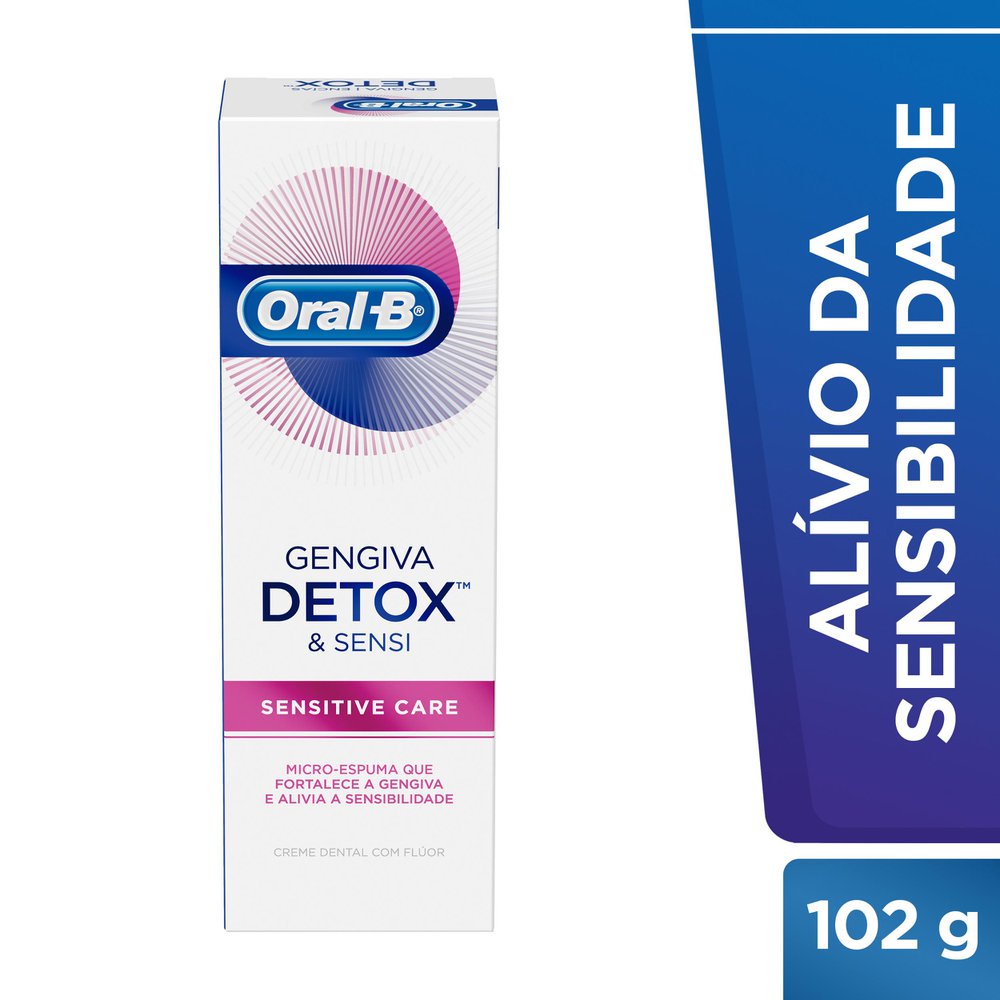 Creme Dental Oral B Gengiva Detox Sensitive Care 102g