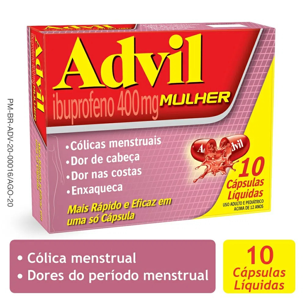 Advil Mulher 400mg Com 10 Comprimidos