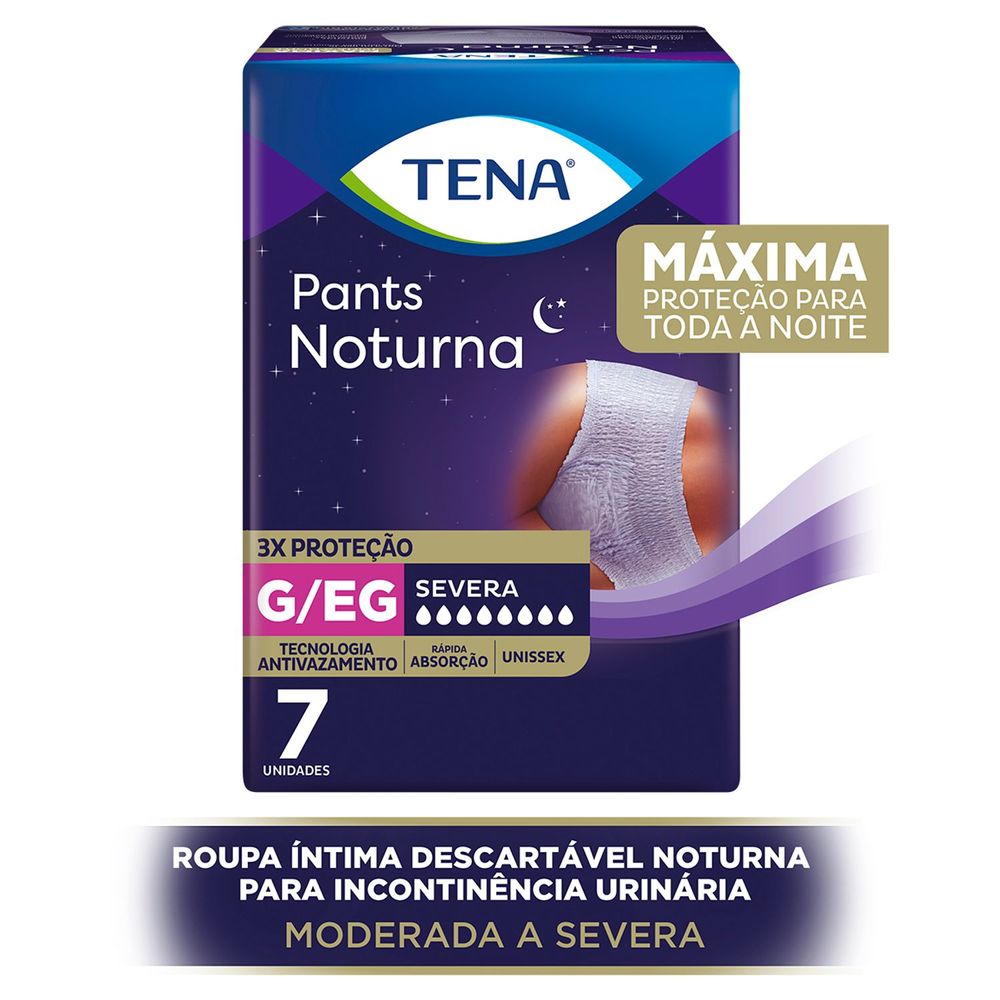 Roupa Íntima Geriátrica Tena Pants Noturna G/EG 7 Unidades