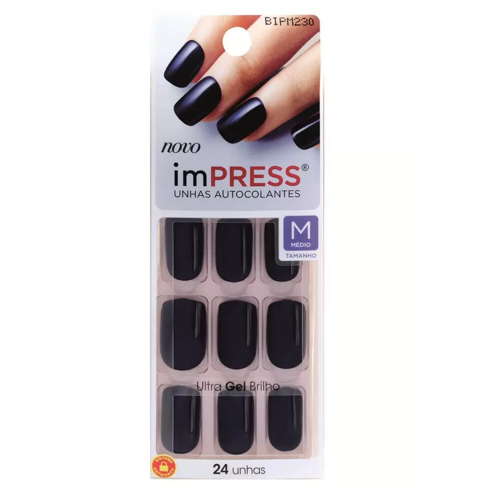 Unhas Postiças Kiss New York Impress Médio All Fired U