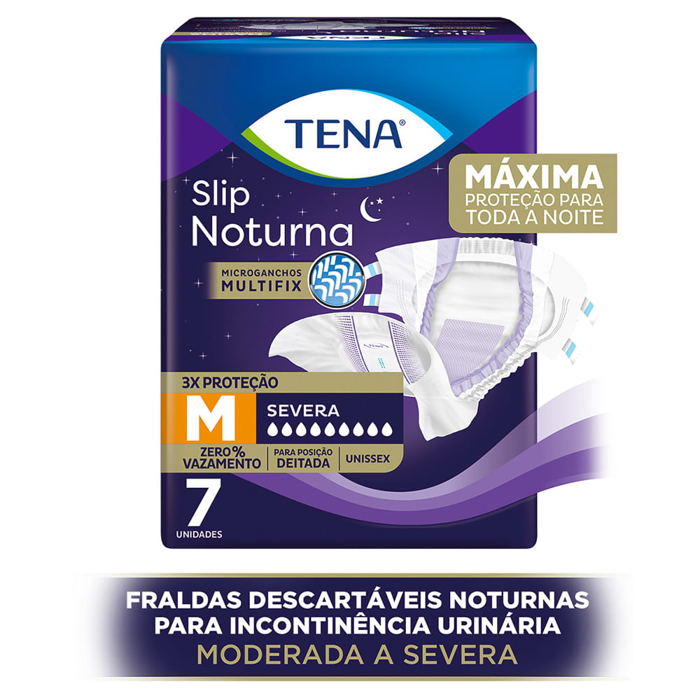 Fralda Geriátrica Tena Noturna M 7 Unidades