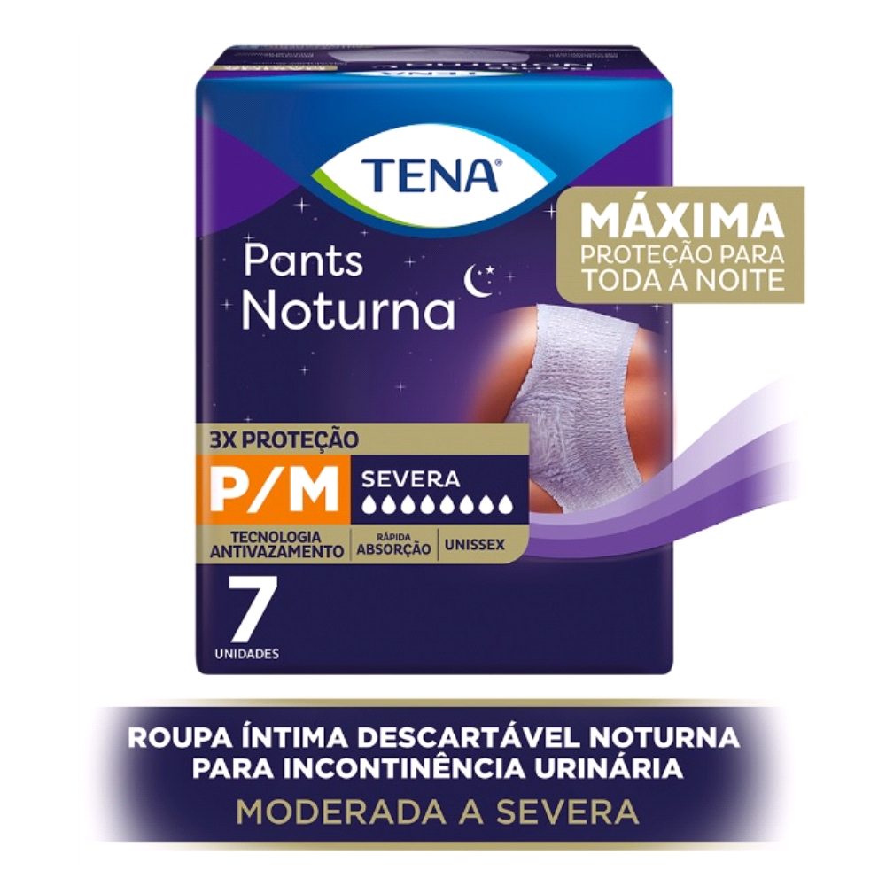 Roupa Íntima Geriátrica Tena Pants Noturna P/M 7 Unidades