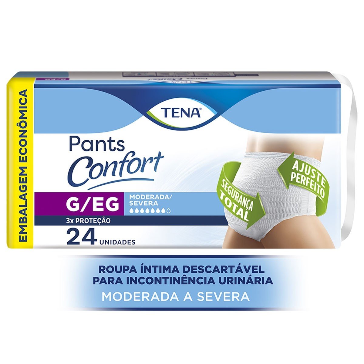 Roupa Íntima Confort Tena Pants G/EG com 24 Unidades