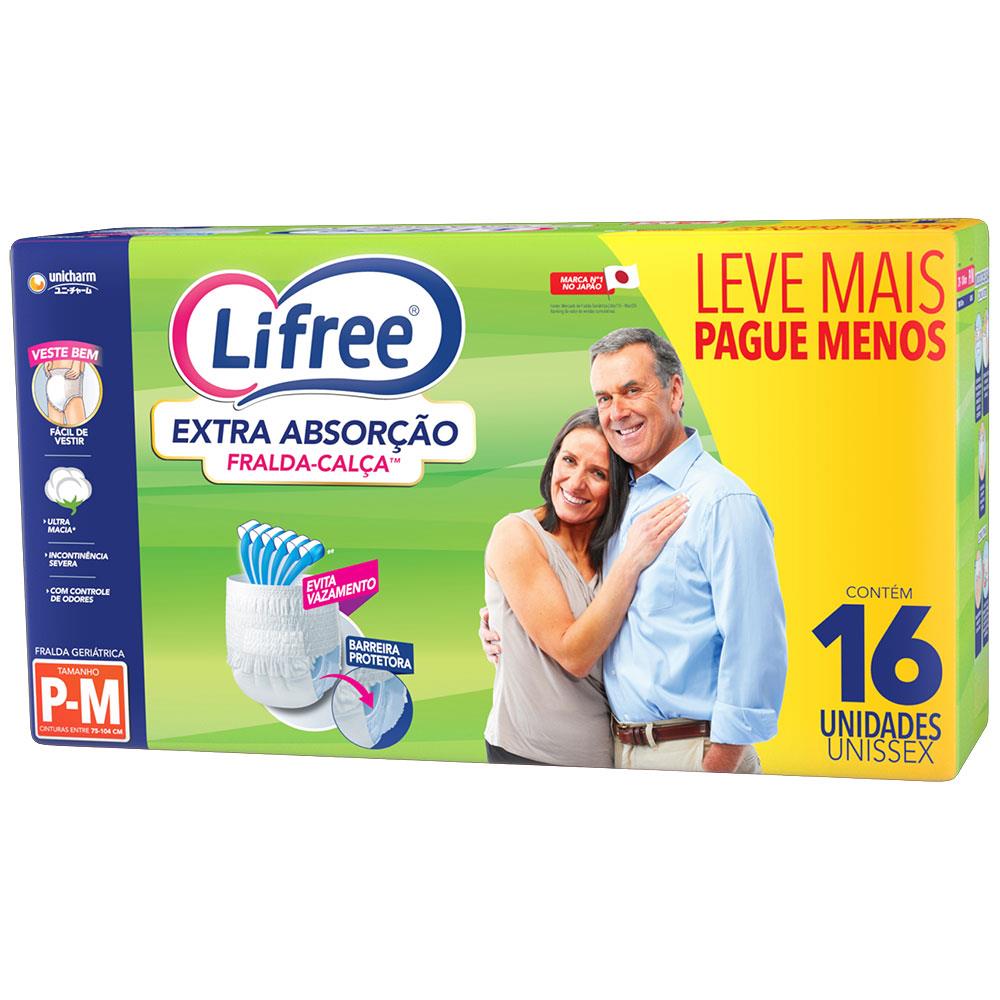 Fralda Calça Geriátrica Lifree Extra Absorção P/M 16 Unidades