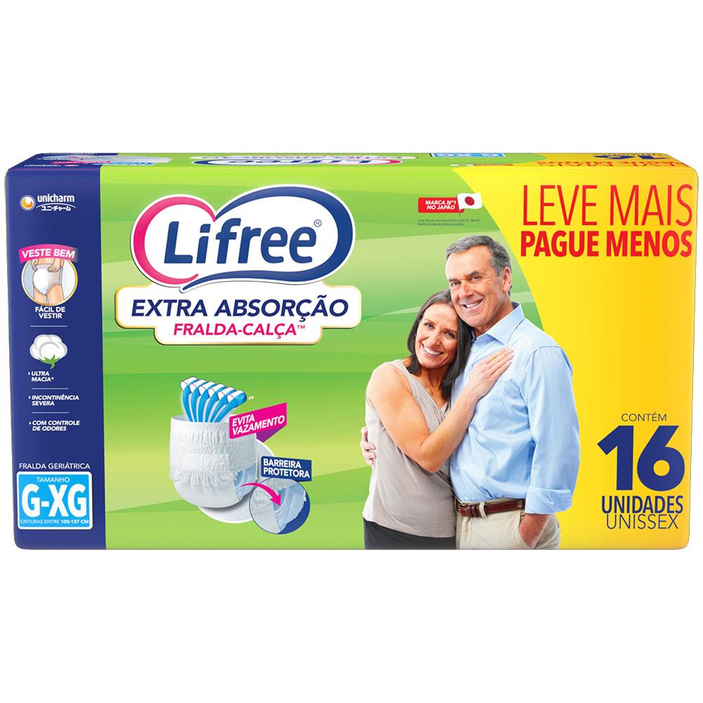 Fralda Calça Geriátrica Lifree Extra Absorção G/XG 16 Unidades