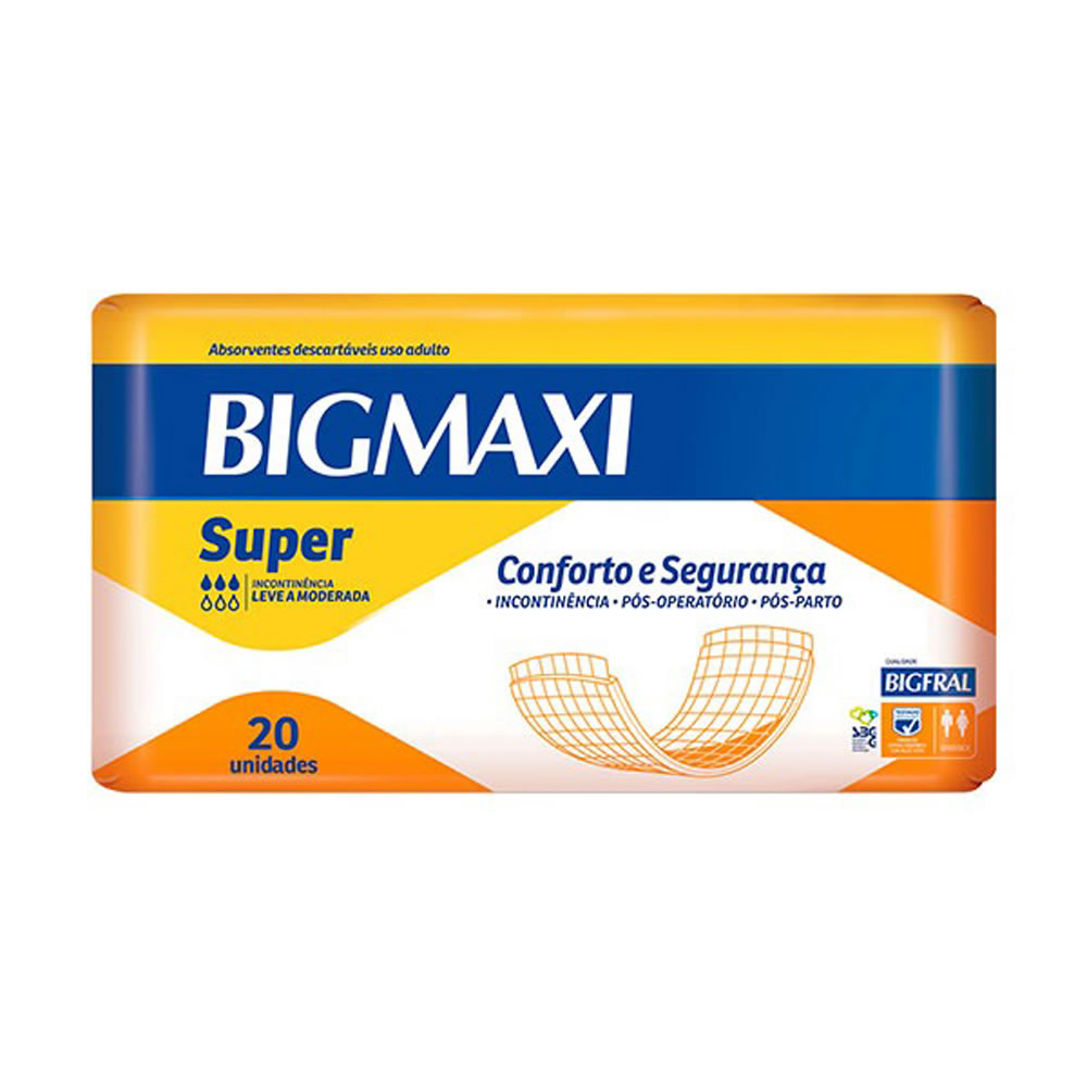 Absorvente Geriátrico Bigmaxi 20 Unidades